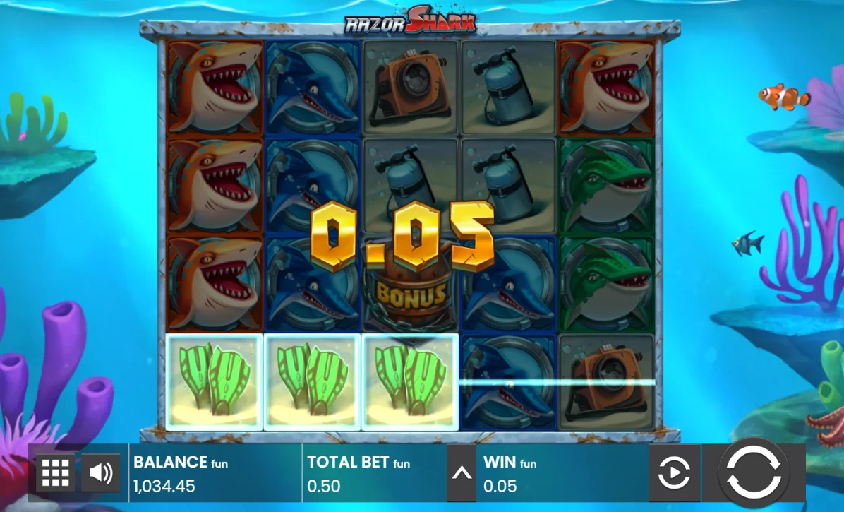 Razor Shark Demo auf einem Handy Razor Shark app demo